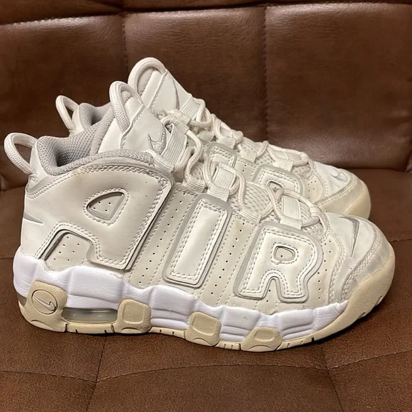 Nike Air Uptempo Kids White Sneakers - Picture 6 of 14